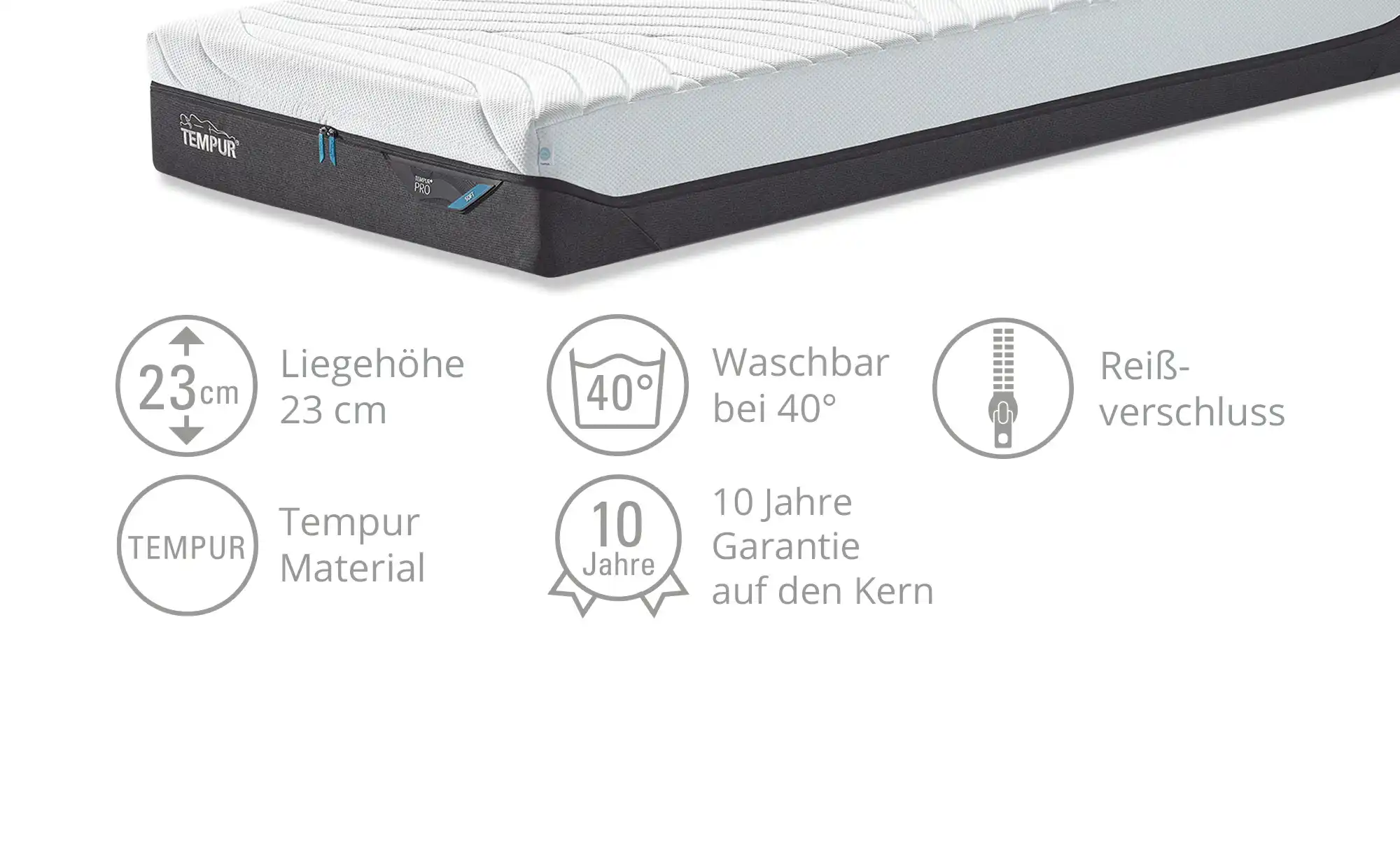 TEMPUR Viscoschaummatratze Soft Pro CoolQuilt