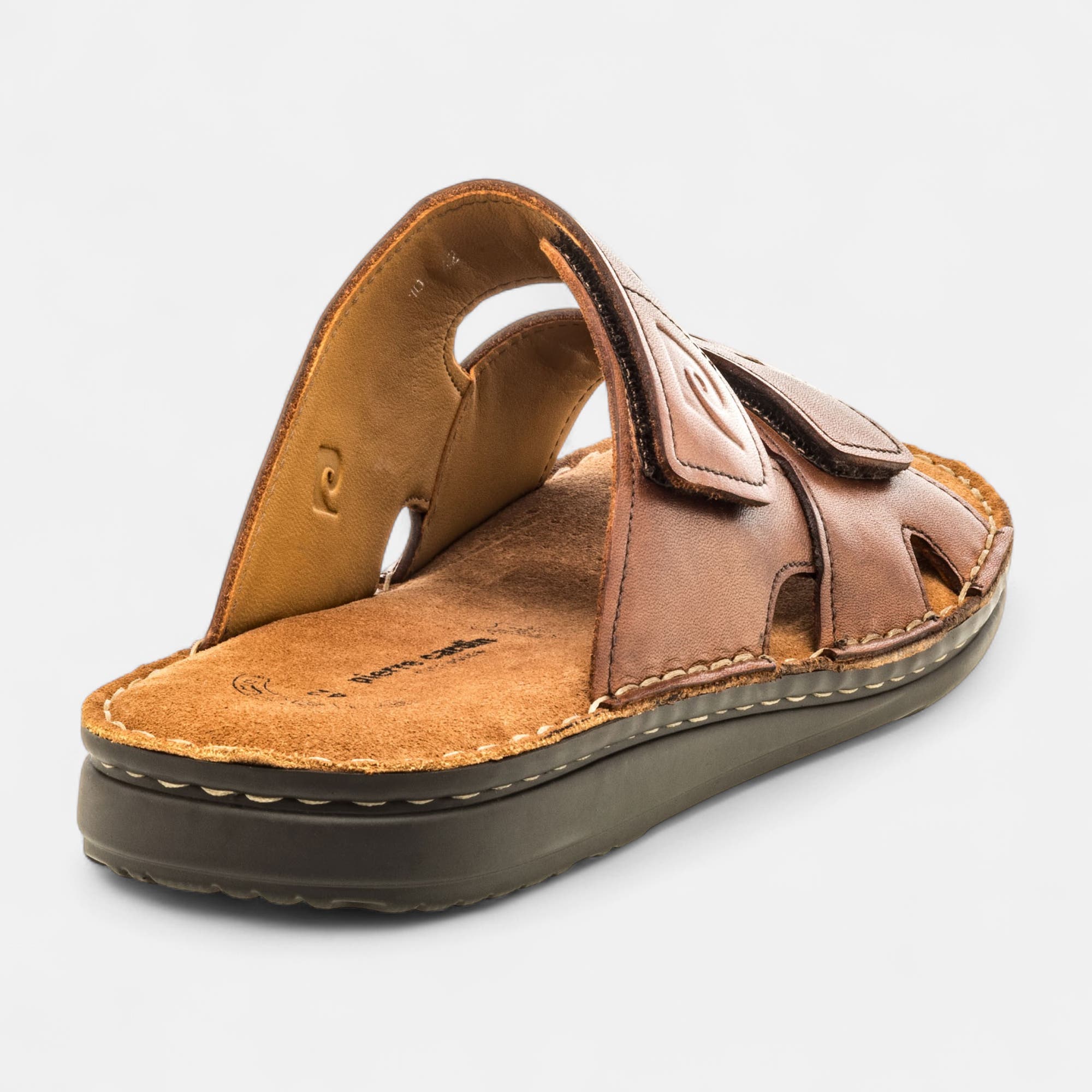 Mules Homme en cuir cognac