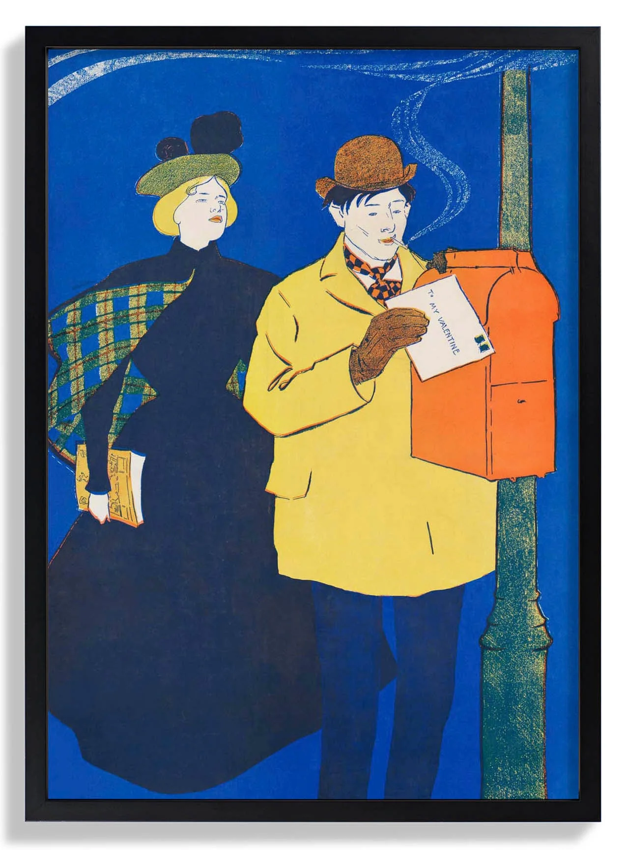 Mann und Frau senden Brief von Edward Penfield