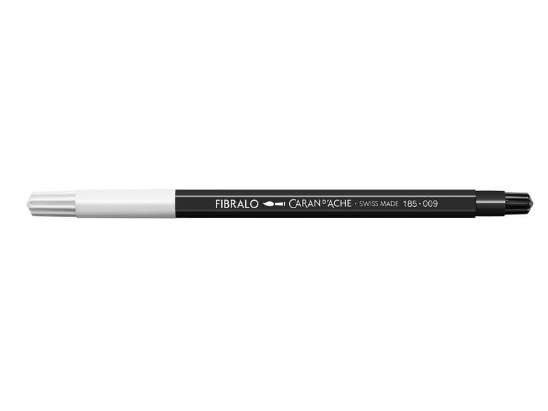 Caran d'Ache Filzstift Fibralo 1 Stück, Schwarz Fasermaler für überraschende Effekte