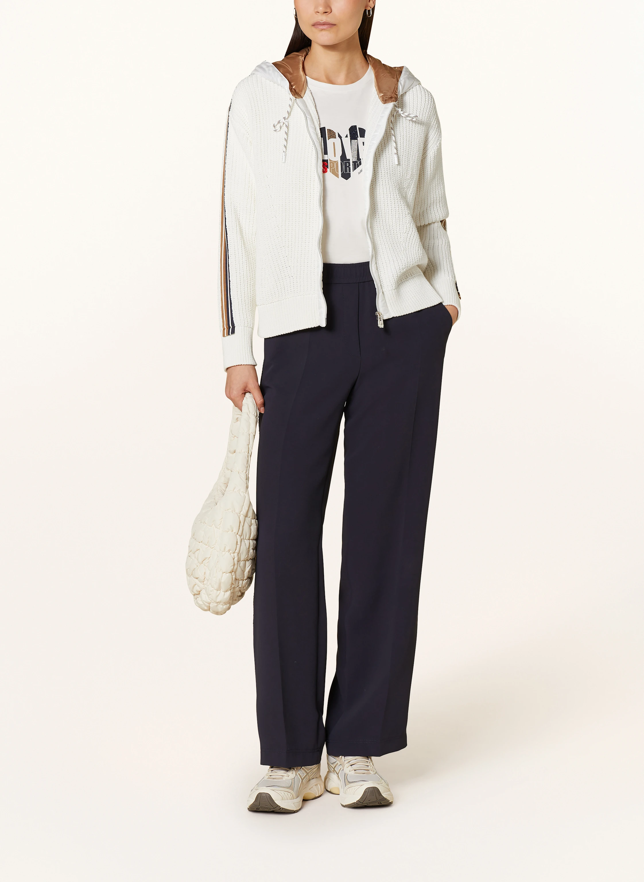MARC CAIN Strickjacke im Materialmix