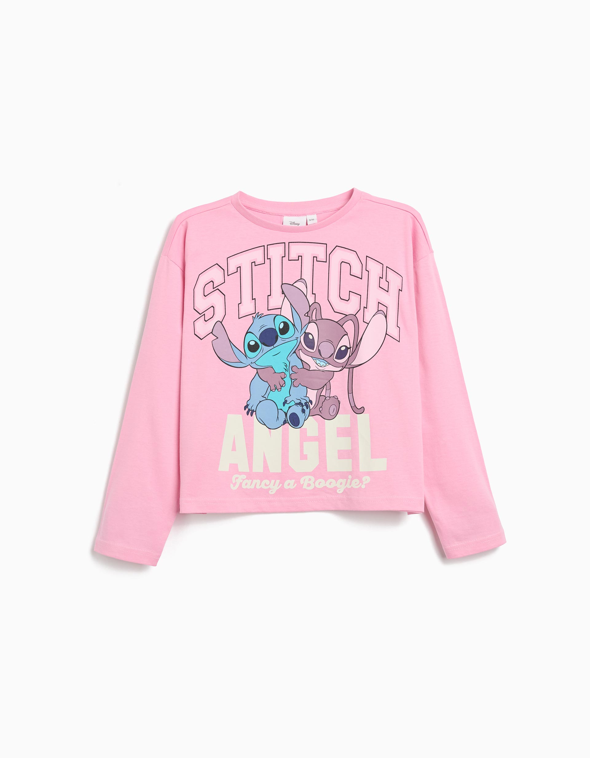 T-shirt de Manga Comprida 'Stitch', Menina, Rosa