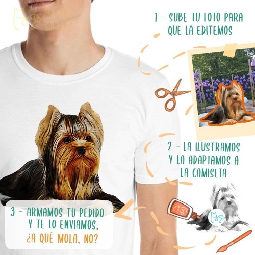 Camiseta masculina Mascochula personalizada com a foto do seu animal de estimação preto.