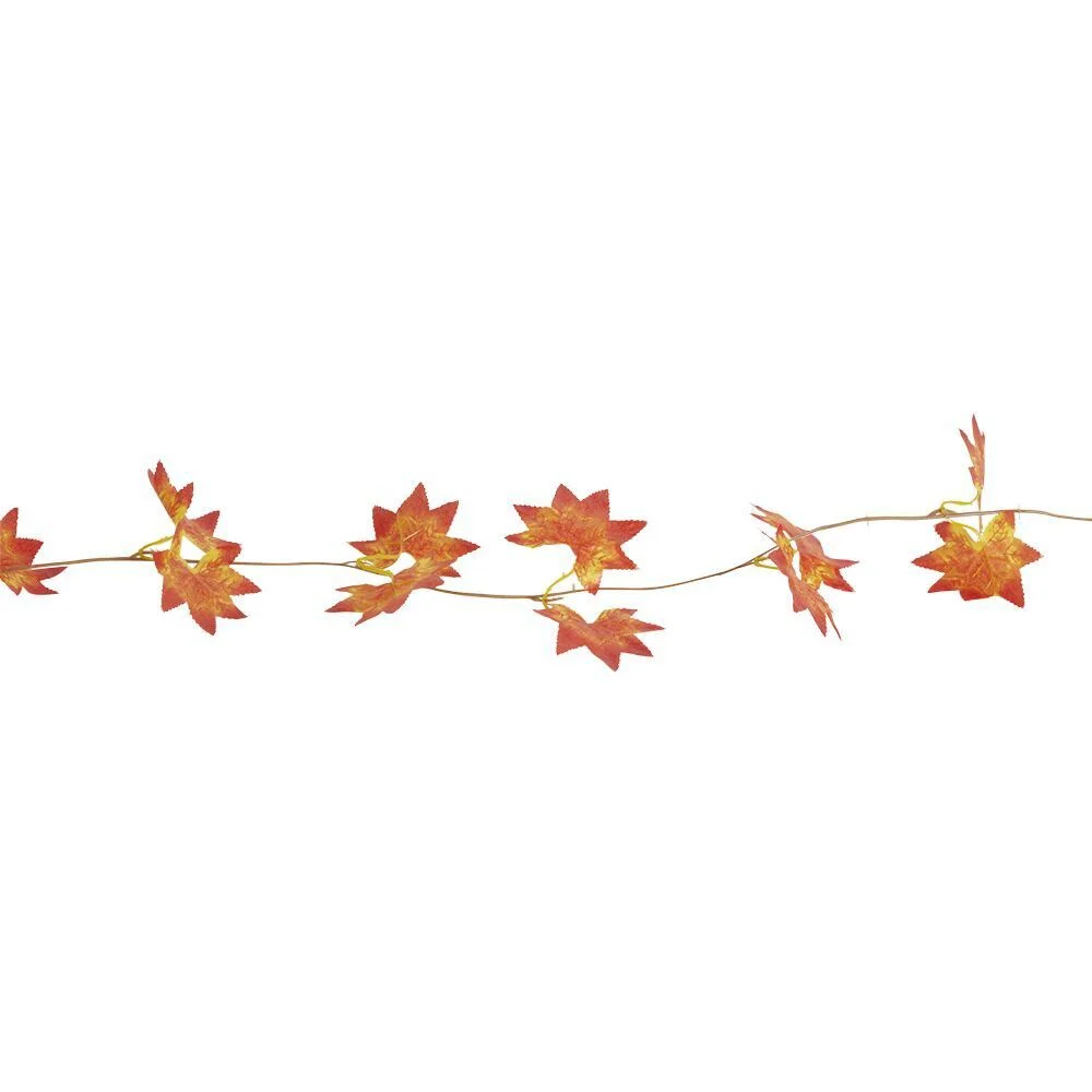 Guirlande feuilles artificielles 230cm orange