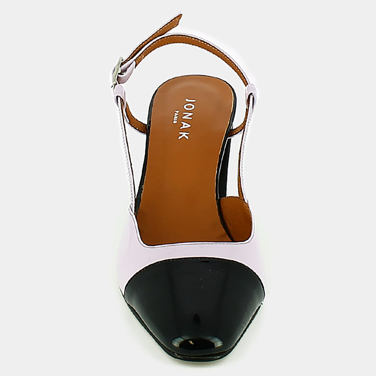 Jonak Slingbacks en Cuir Dhapop noir/violet - Talon 6 cm