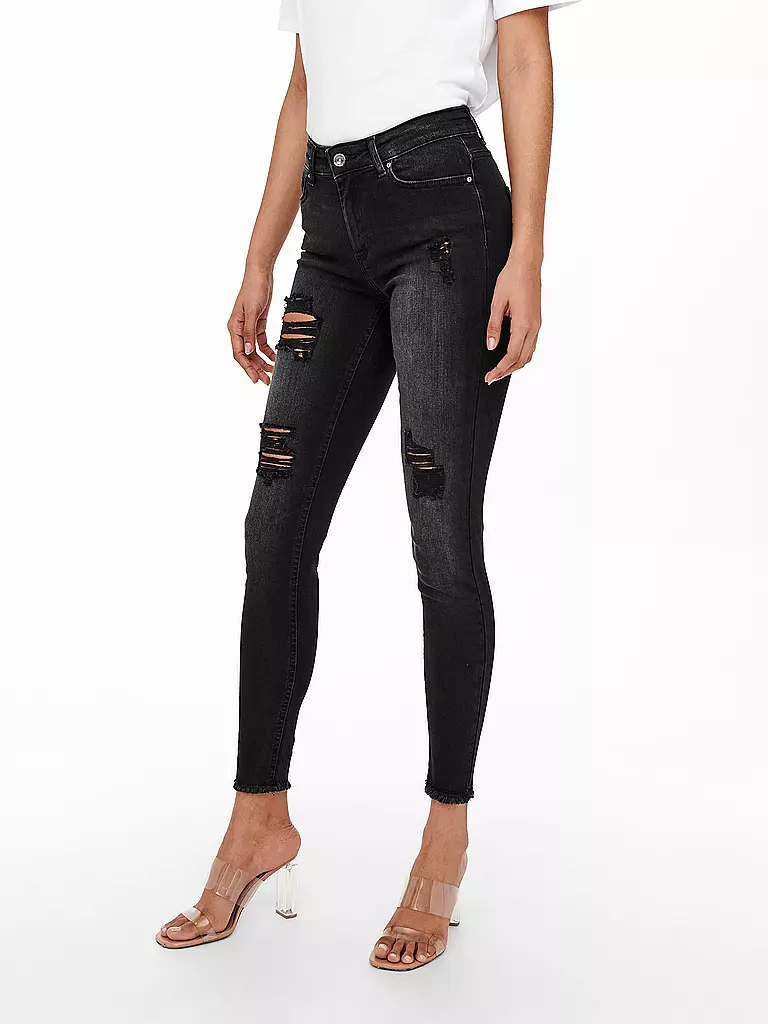 ONLY Jeans Skinny Fit 7/8 ONLBLUSH  schwarz