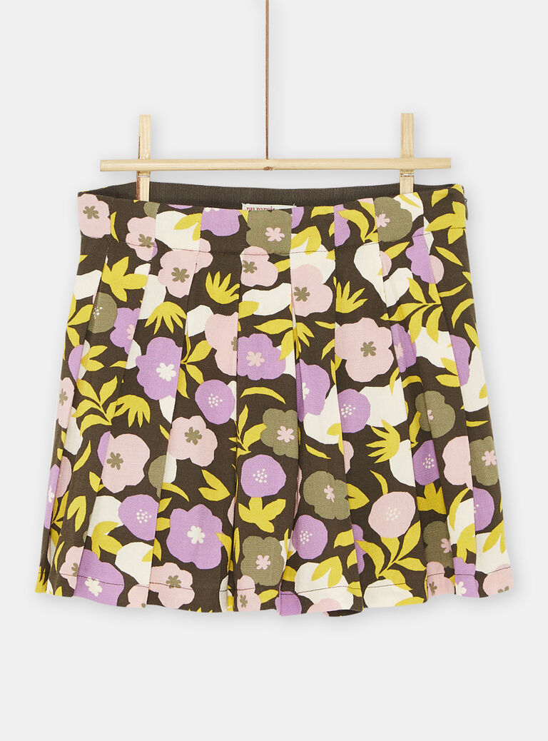 Jupe plissée multicolore fille