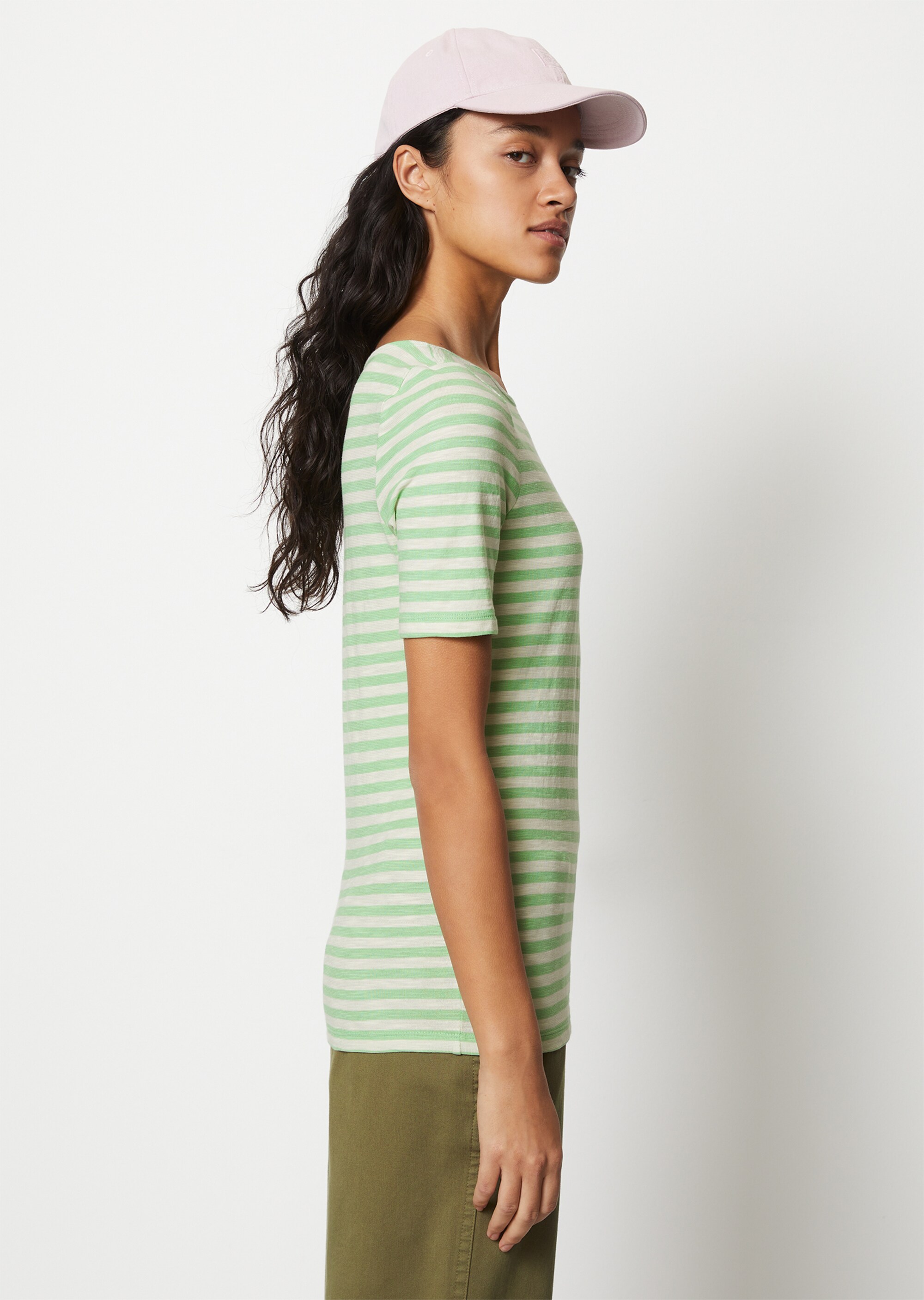Gestreiftes T-Shirt slim aus Organic Cotton-Jersey
