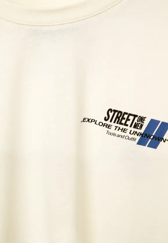 T-Shirt mit Prints - wool white