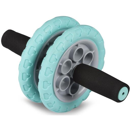 Roda abdominal dupla reforçada com pegas de neoprene índigo