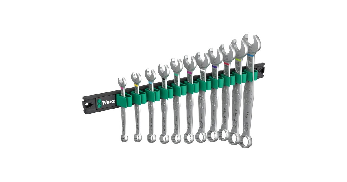 Wera9640 Magneetstrip 6003 Joker 1 ringsteeksleutelset moersleutel  (11‑delig)