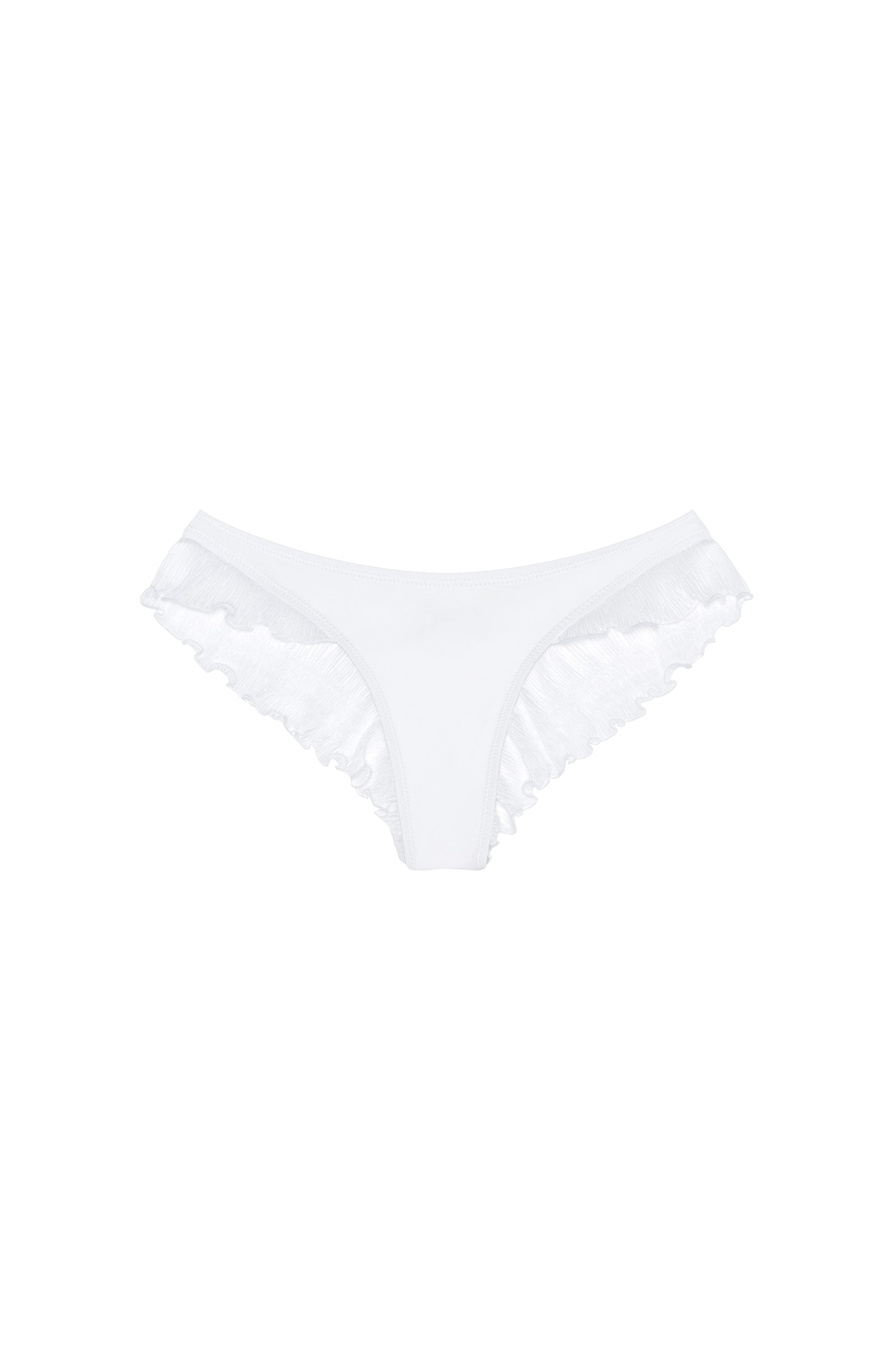 alala Bas de maillot de bain string blanc à volant Blanc