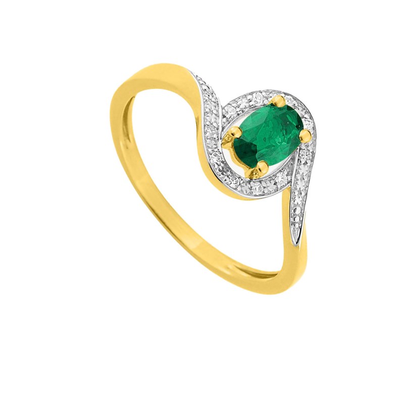 Bague femme - Emeraude - Or 18 Carats