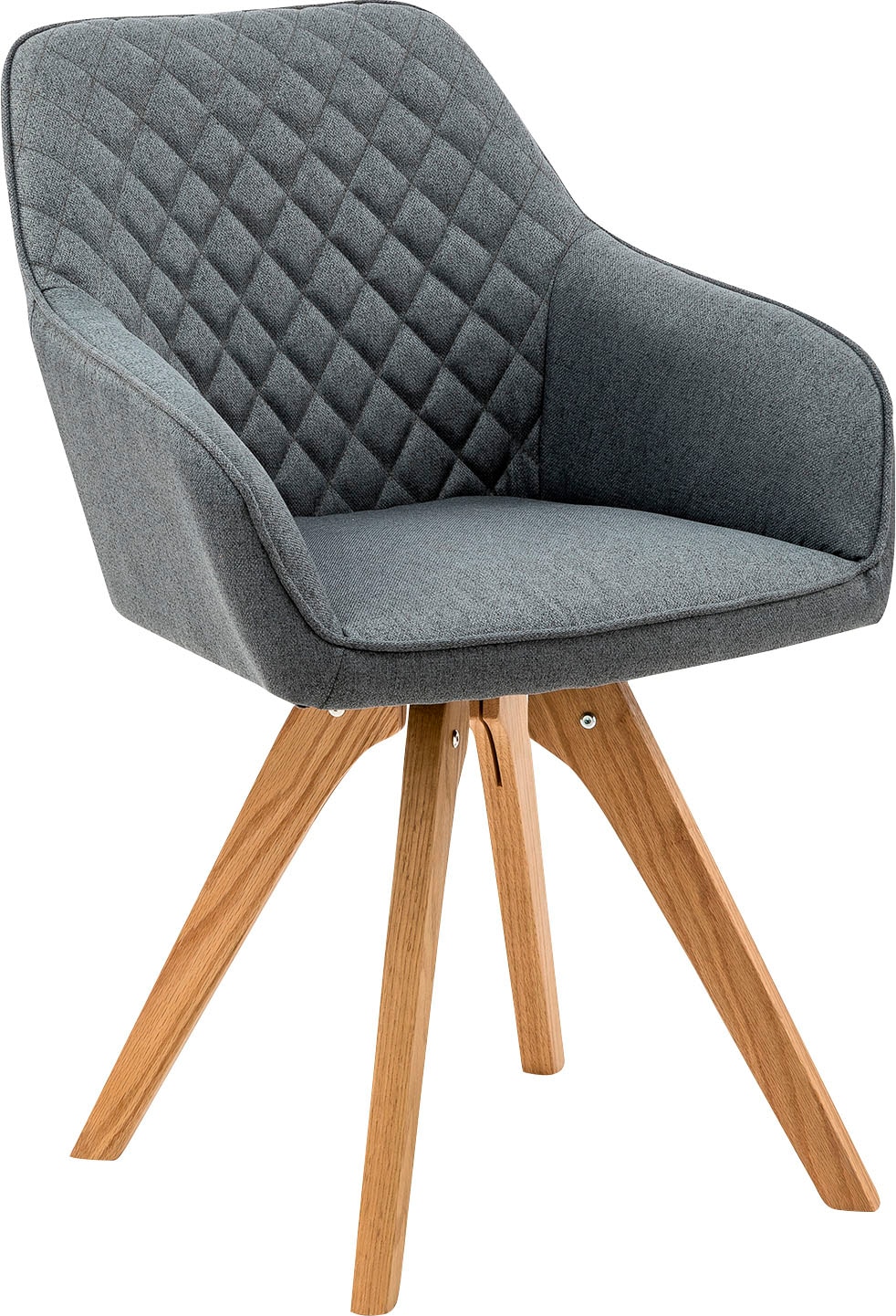 SalesFever Essgruppe »Växjö - Elegant gestaltete Sitzgruppe« Set, 5 Stk. tlg. bestehend aus 4 modernen Polsterstühlen und einem 180 cm breiten Tisch