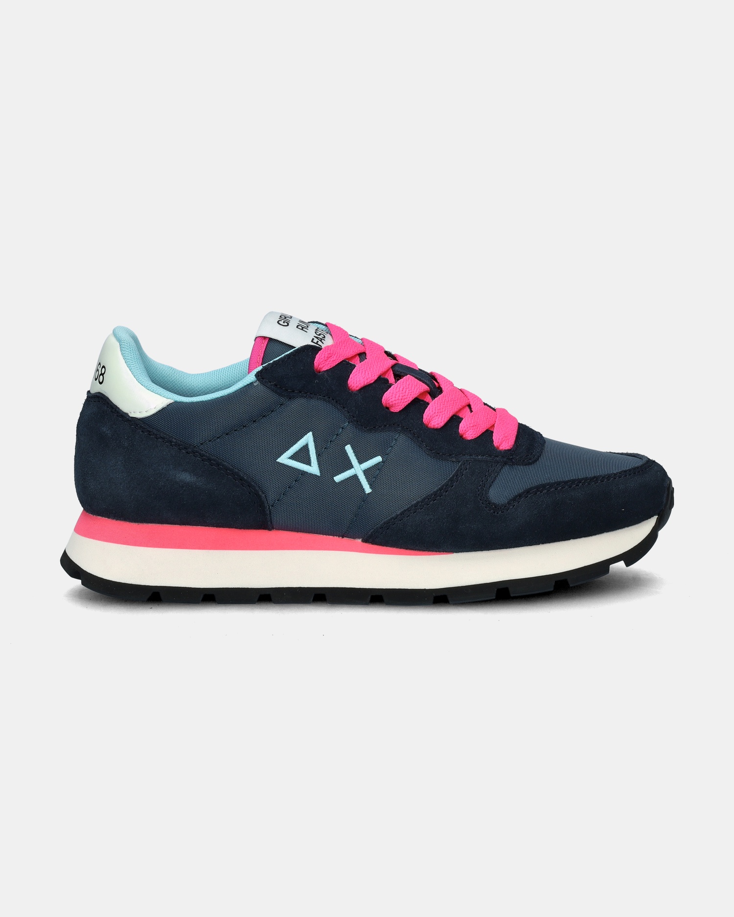 Sun 68 Ally Solid Nylon Lage sneakers  - blauw