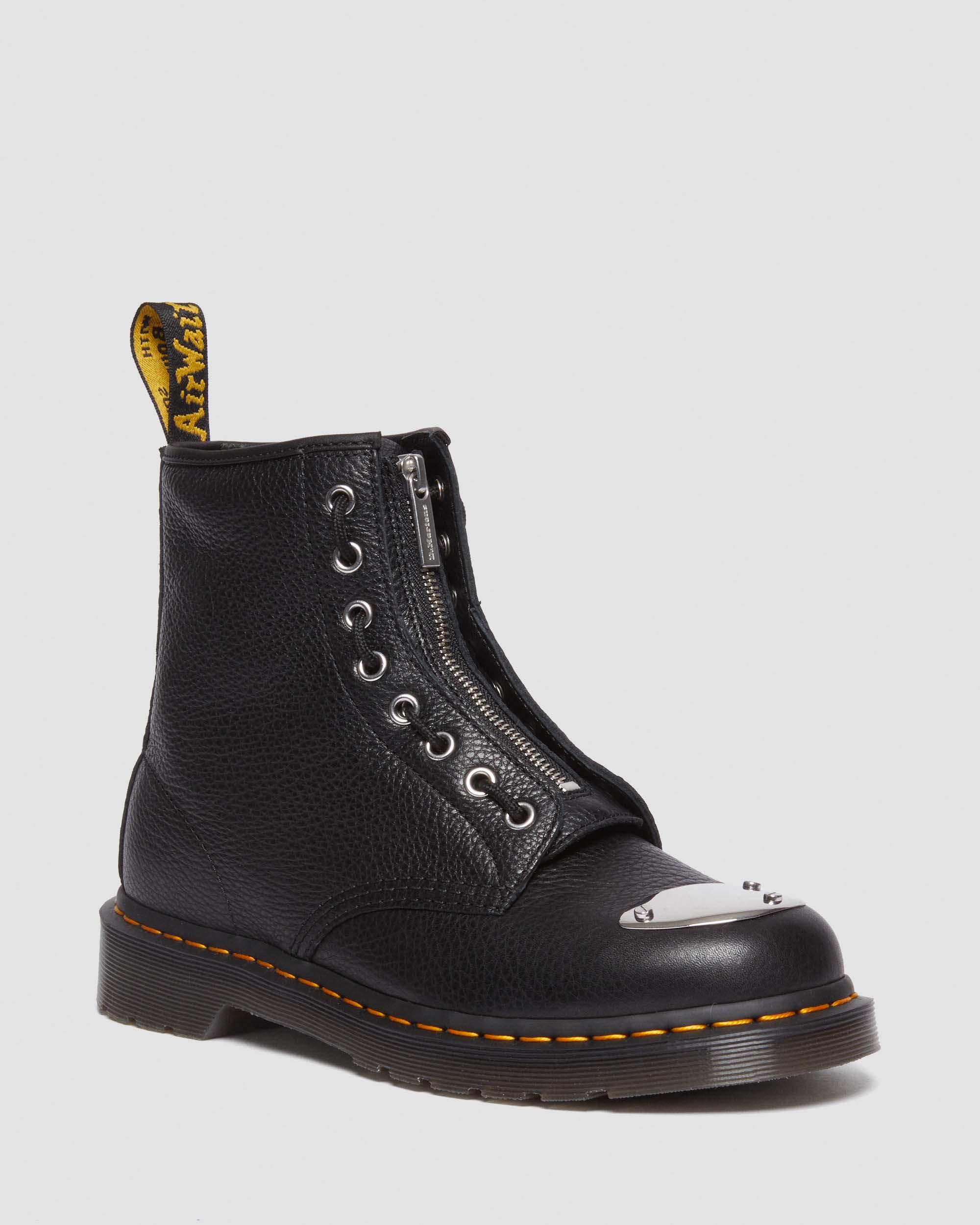 1460 Toe Plate Lunar Leather Jungle Zip Boots