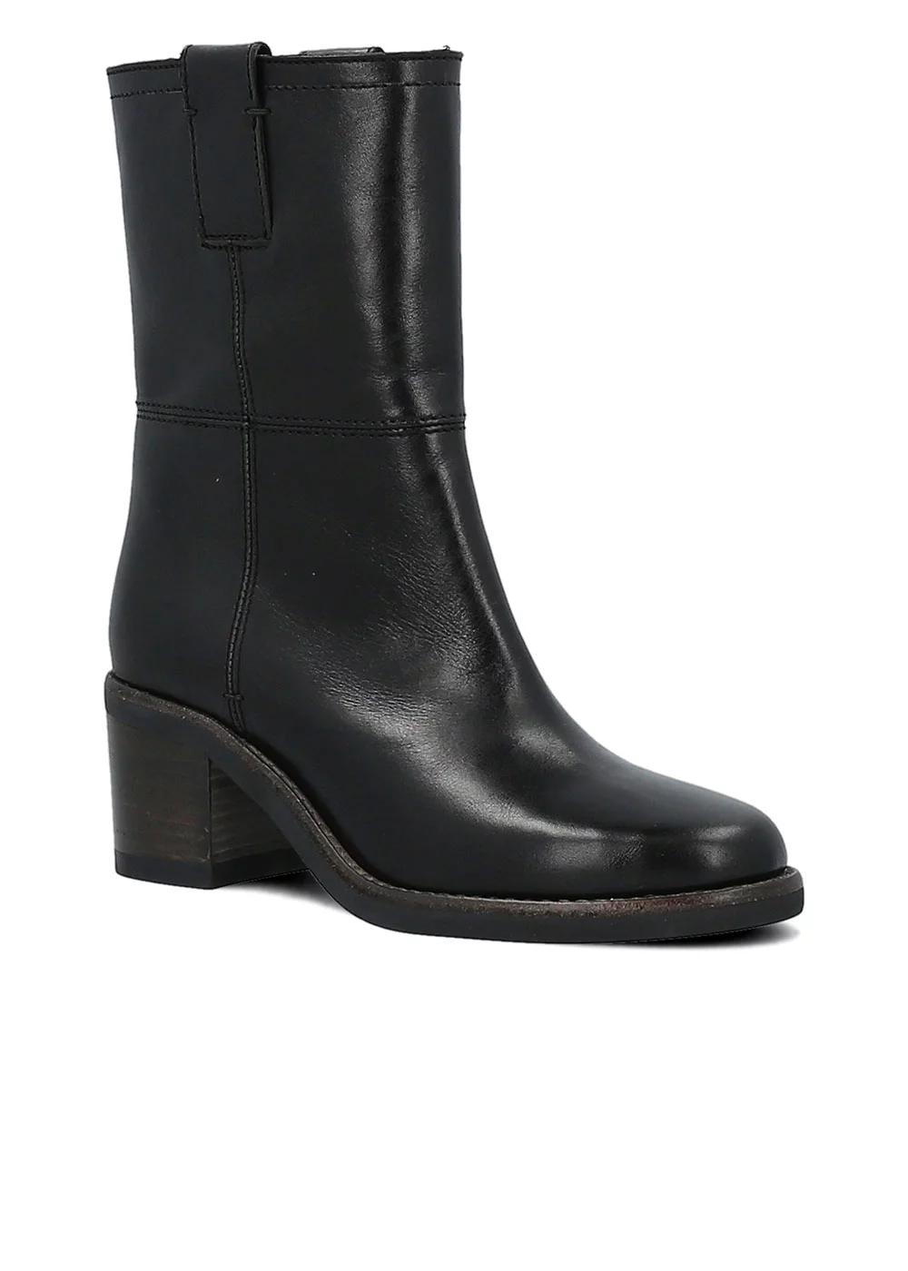 BOOTS VALENTINE CUIR NOIR