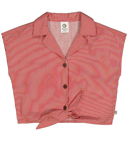 Müsli Hemd - Popeline Stripe Crop - Spülung Cream/Apple Ed