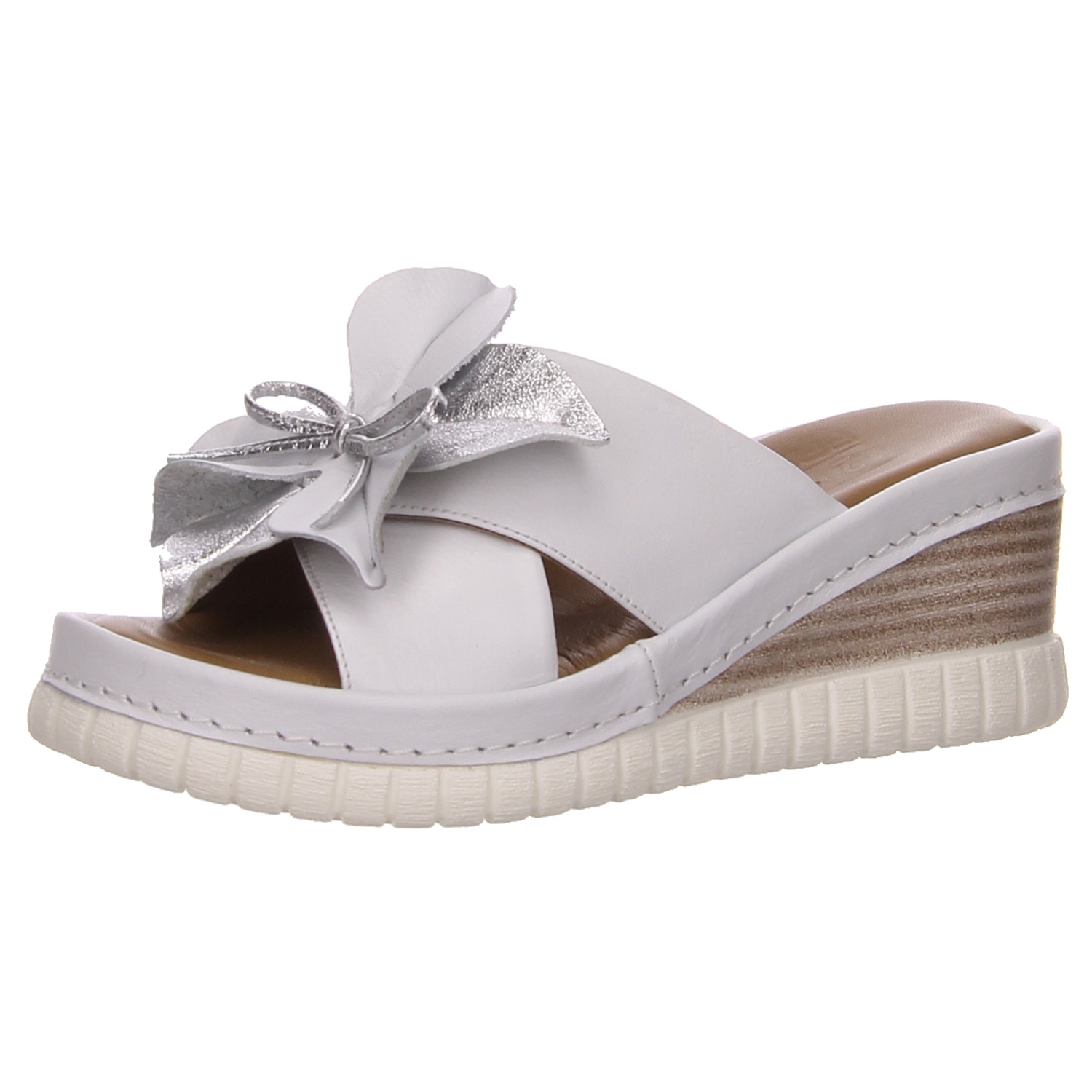 Cosmos Damenpantolette weiß weiss/weiss kombi