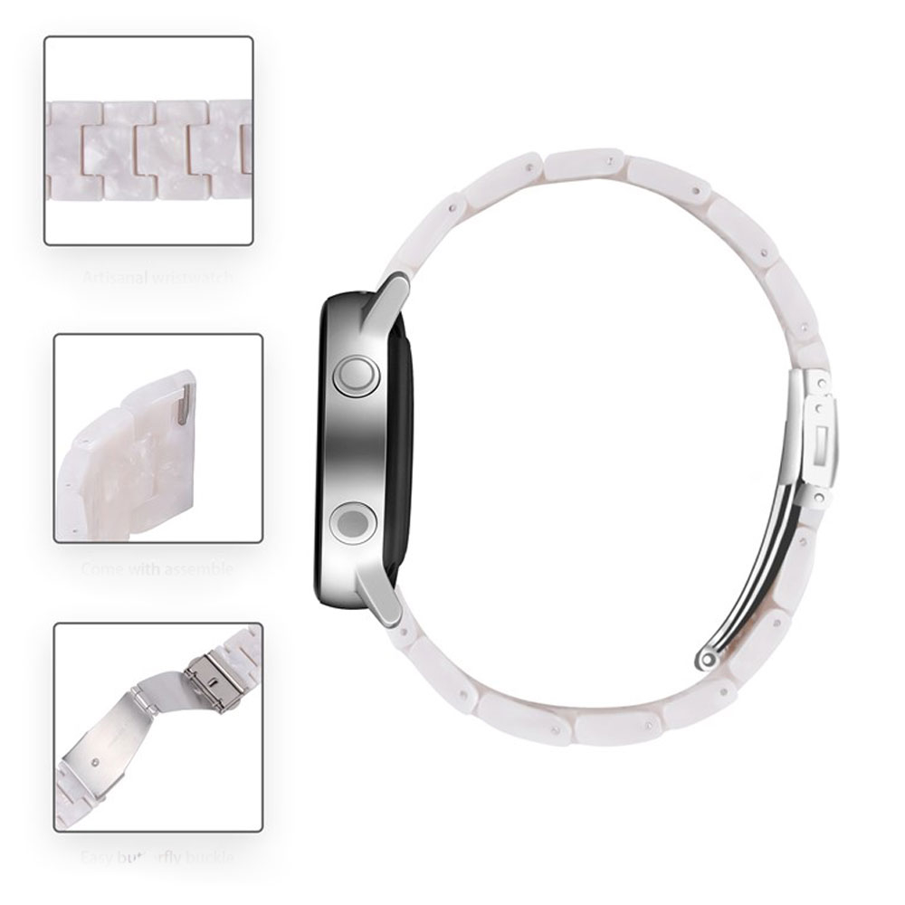 Samsung Galaxy Watch 3 (45mm) Sense Resin Armband (Gelenkumfang: 145-200mm) - Weiss