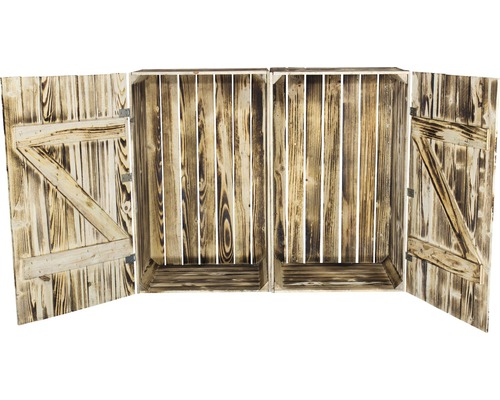 Gevlamde houten kist 85x55x46 cm