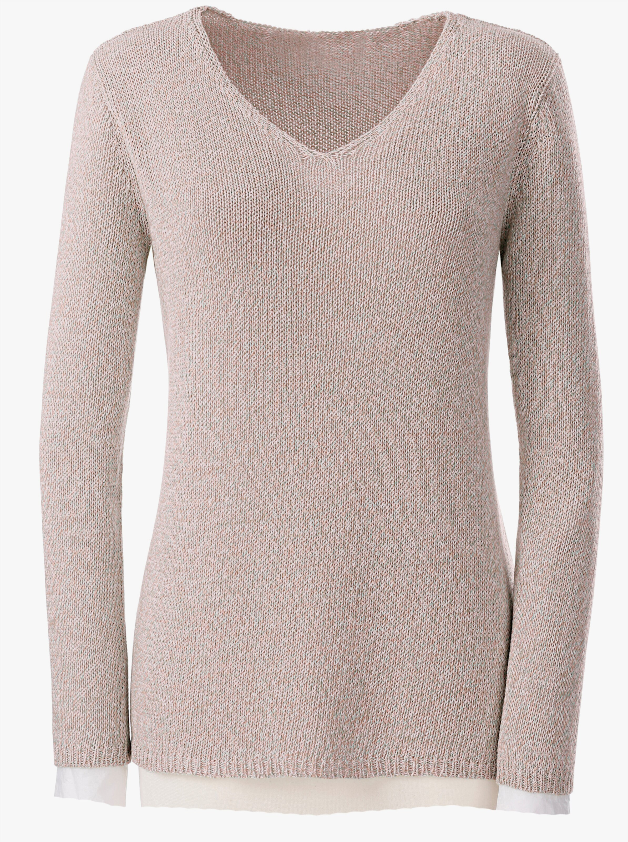 Strickpullover aus Melangegarn