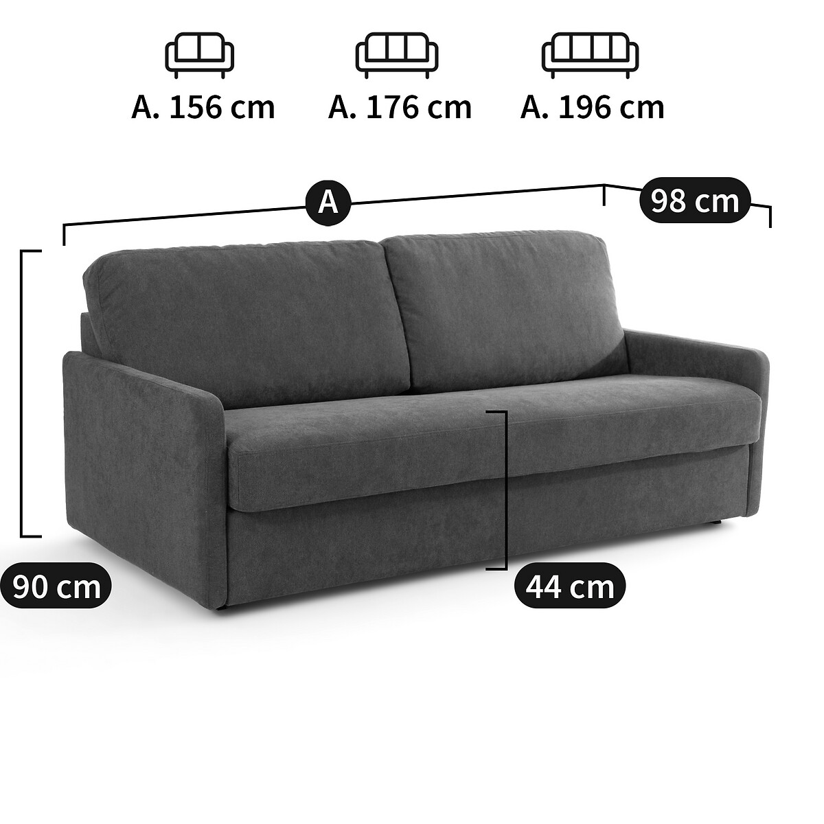 LA REDOUTE INTERIEURS<br>Cama-banco Fluweel, Bultex Marta