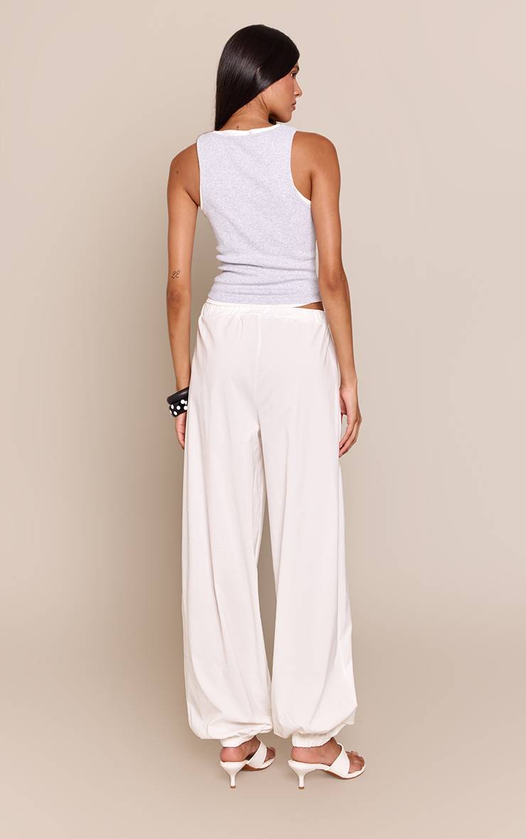 Blanc Pantalon Ballon Tissé Léger