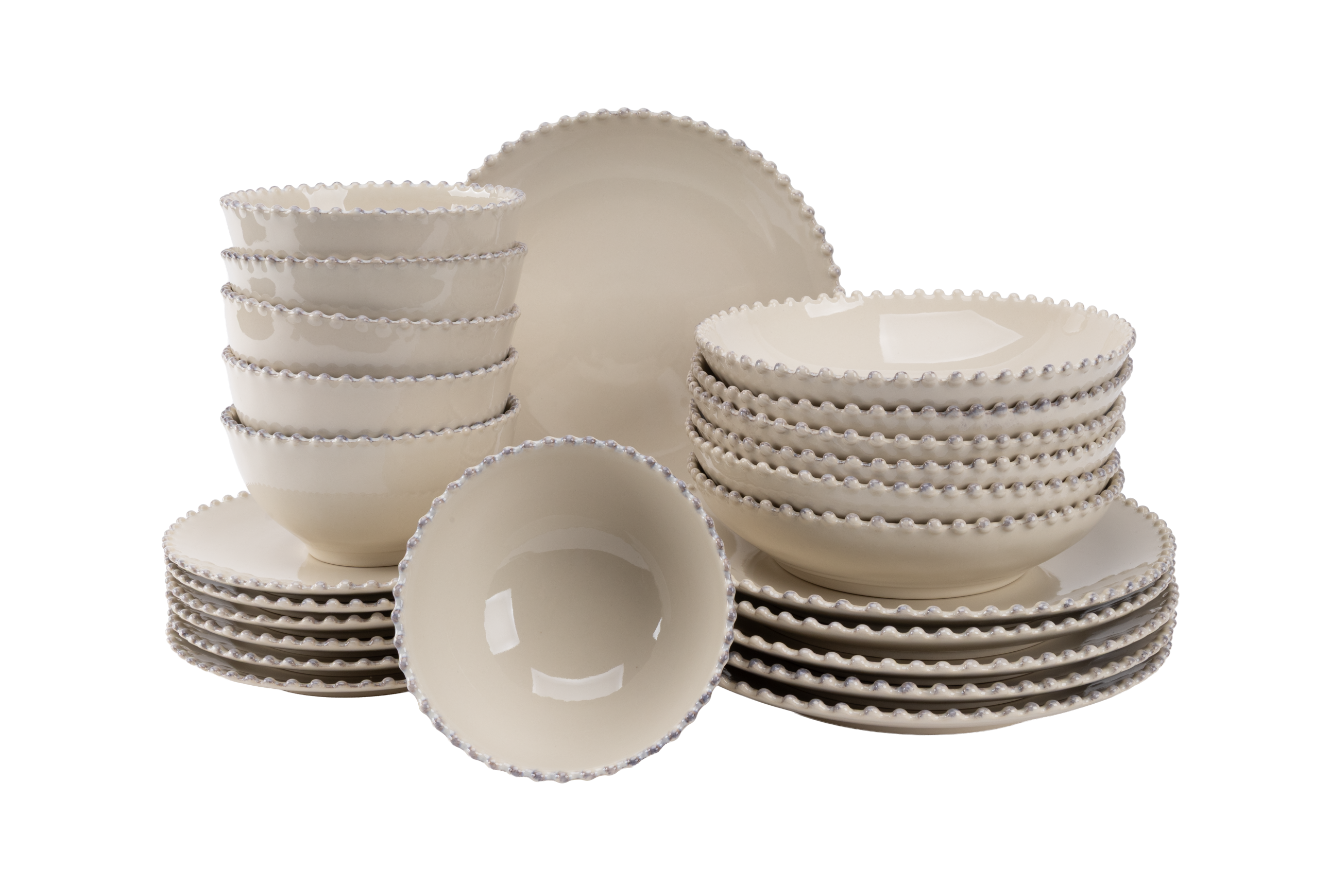 Costa Nova Serviesset Pearl 24-delig 6 persoons CrÃ¨me