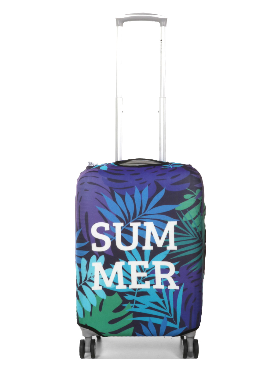 Housse de valise Periea Green and Blue Palm Leaves S