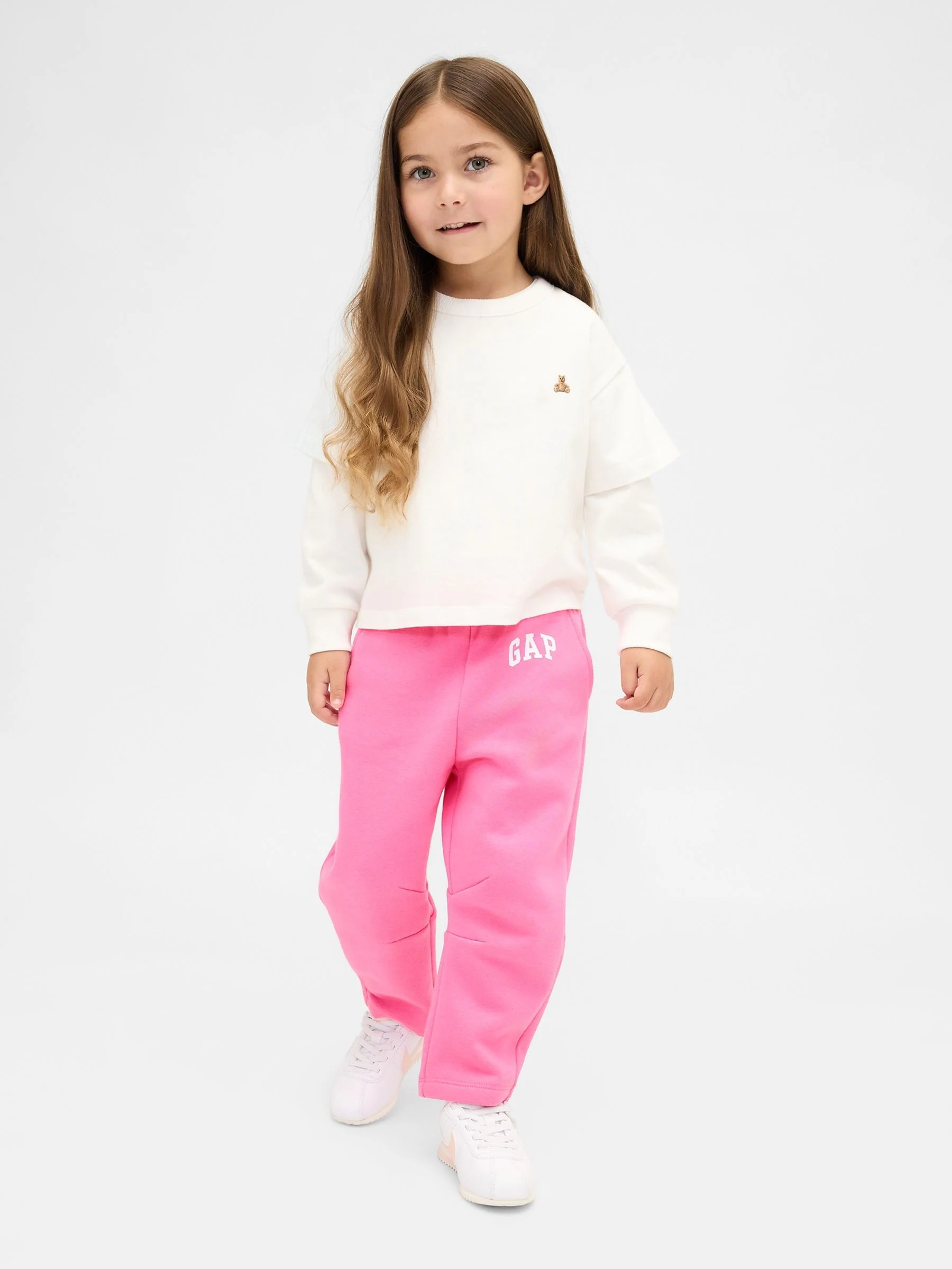 Roze - Gap VintageSoft Logo Barrel Joggingbroek (6mnd -5jr)