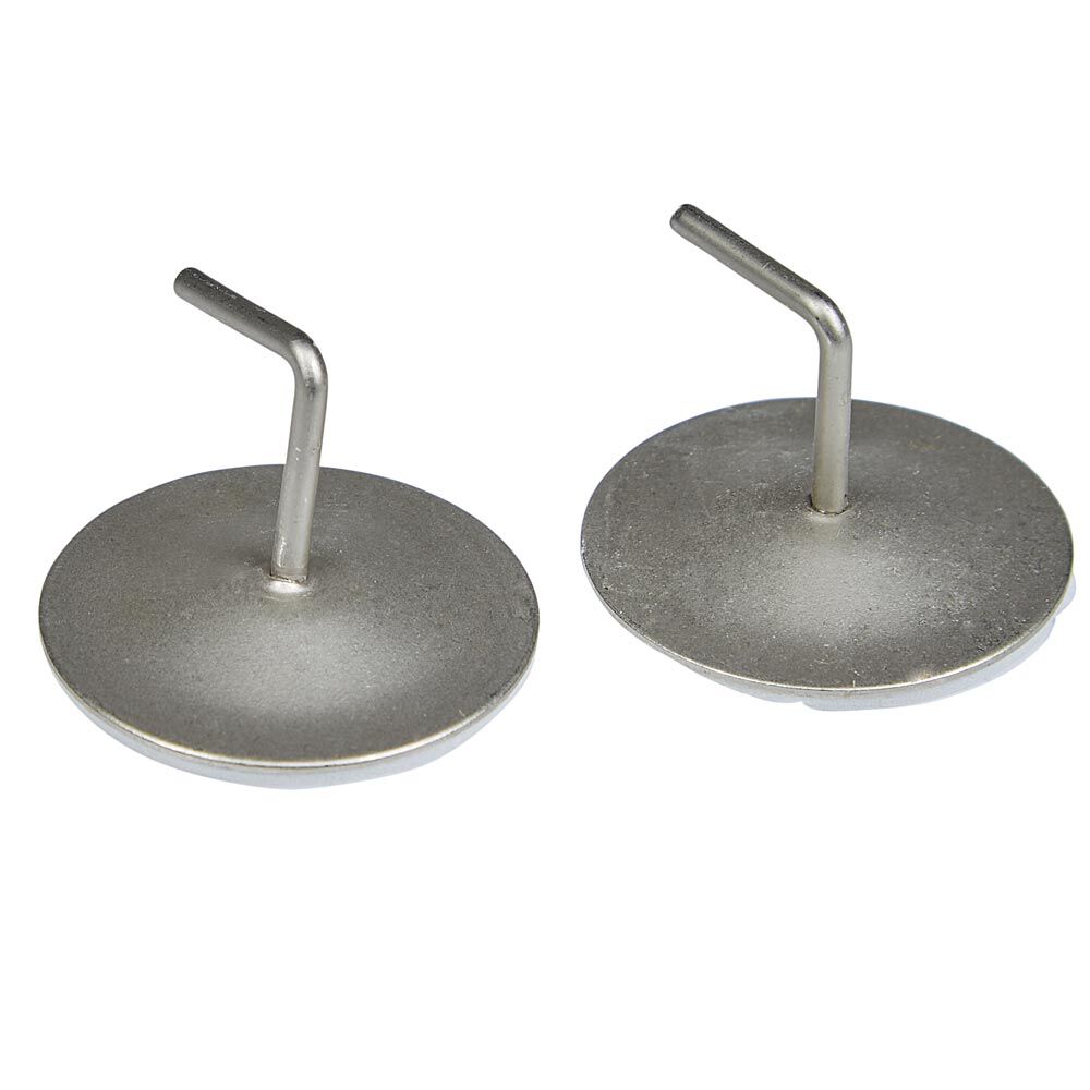Support de tringle adhésif rond aluminium argenté x2