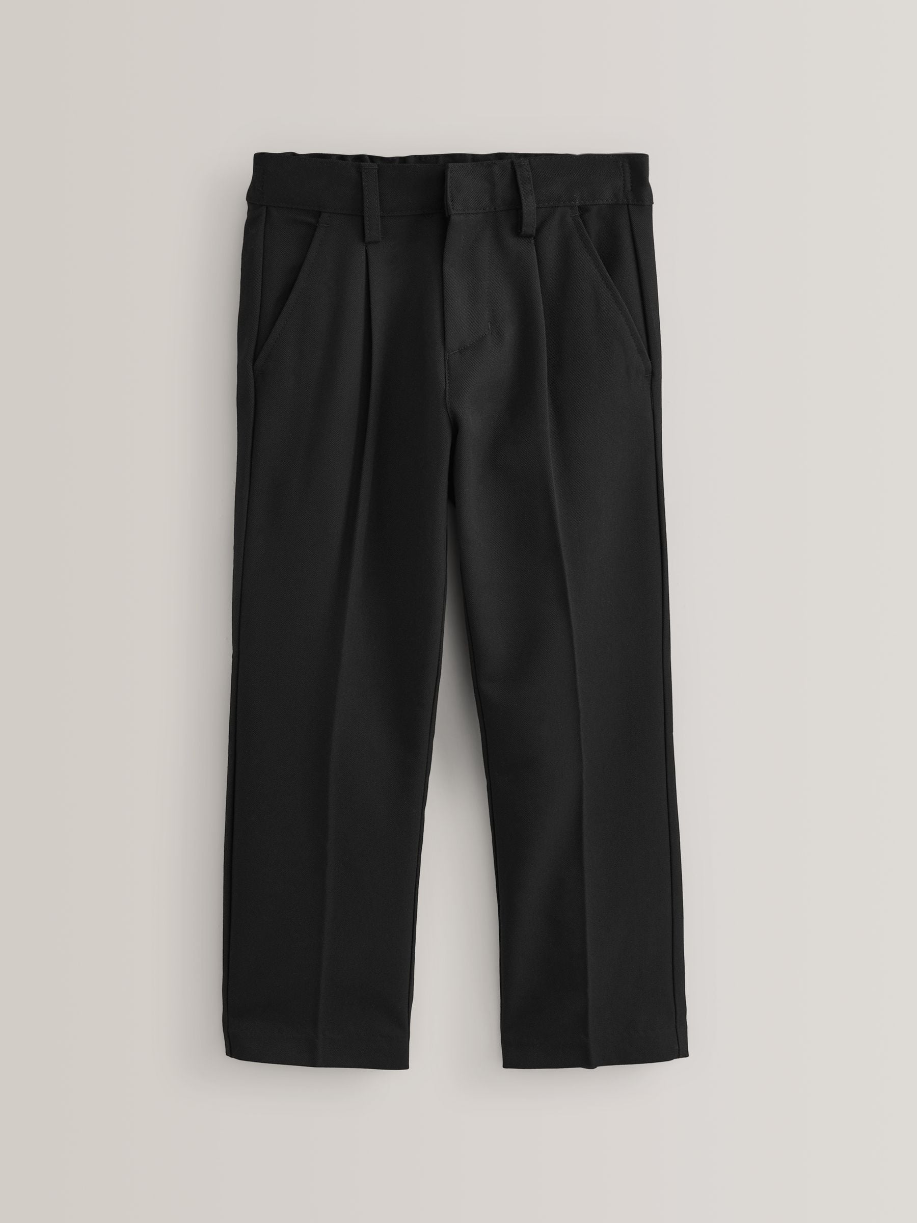 Zwart - Schoolbroek met geplooide voorkant (3-17 jr)