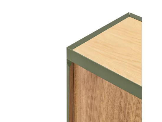 Arista - Meuble TV en bois 1 porte 2 tiroirs L180cm : Couleur - Vert amande