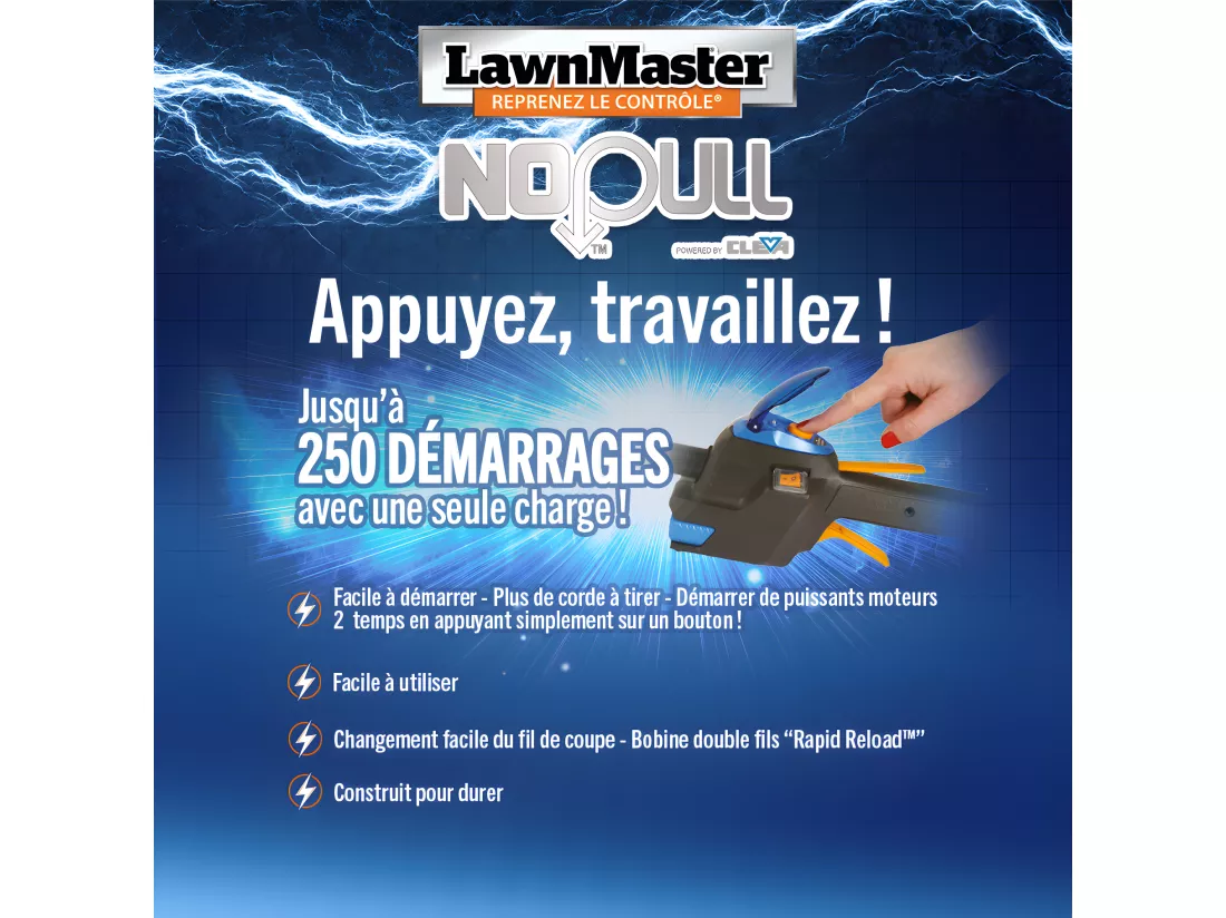 Débroussailleuse thermique 26cc avec démarrage électrique - Lawnmaster