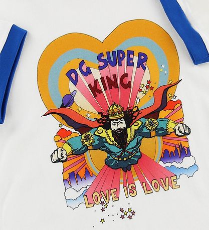 Dolce & Gabbana T-Shirt - Superhero - Weiß m. König
