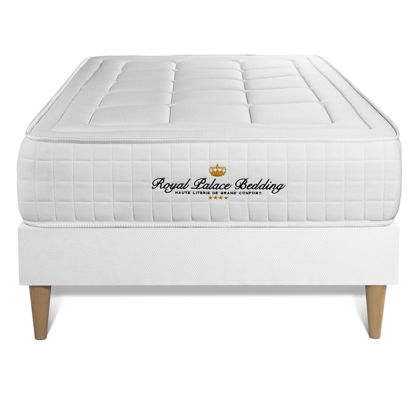 Royal Palace Bedding Ensemble matelas à mémoire de forme & sommier Balmoral blanc - 90x200 cm