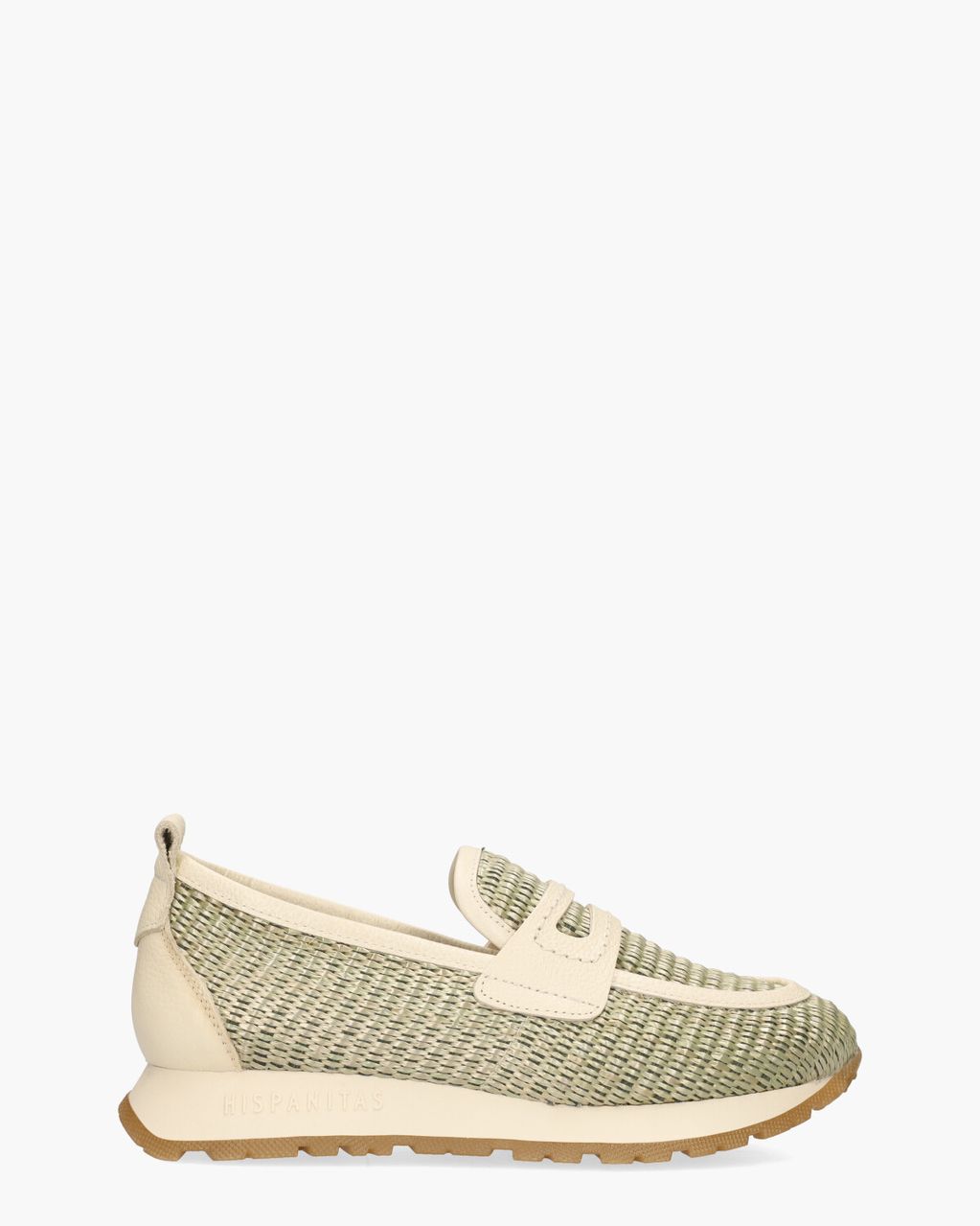 Hispanitas RHV254043 Lichtgroen/Off-White Damesloafers