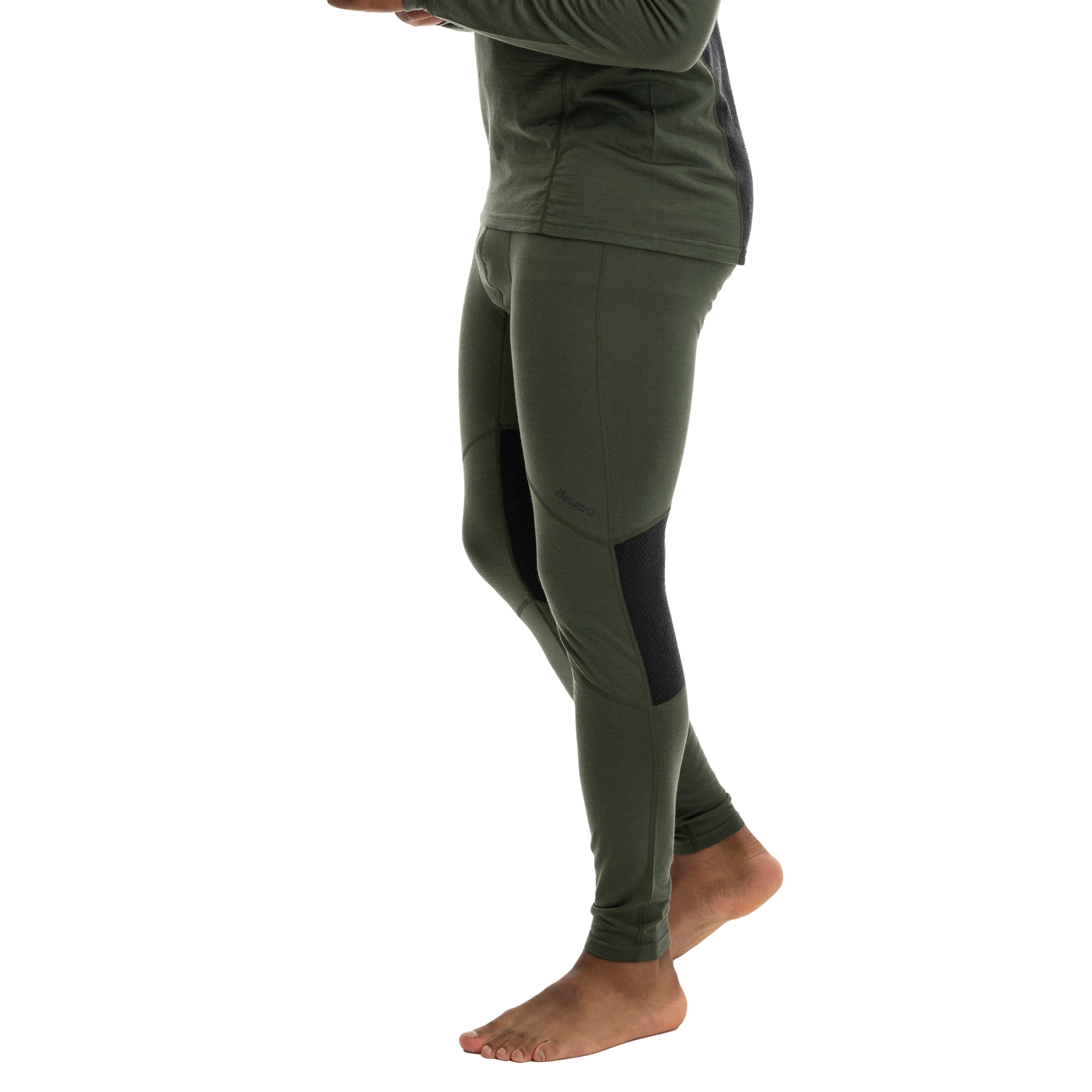 Inner:Pure Merino Tights Men Pine Forest / Dark Shadow Grey