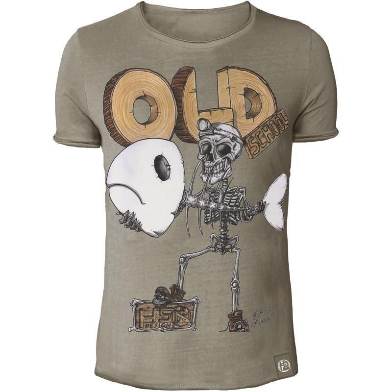 Tee Shirt Manches Courtes Homme Hot Spot Design Old School 2.0 - Beige