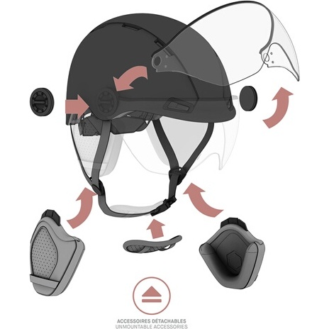 Casque vélo Casr Life Rose avec visière - L