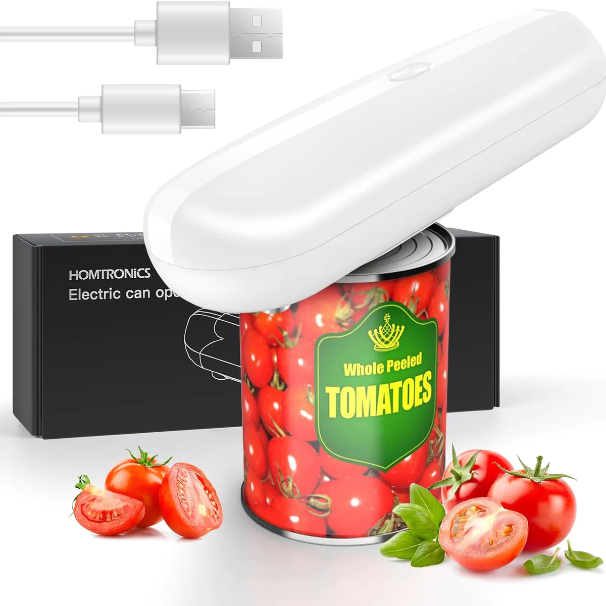 Ouvre-Boîte Électrique Auto,Rechargeables blanc Vendos85