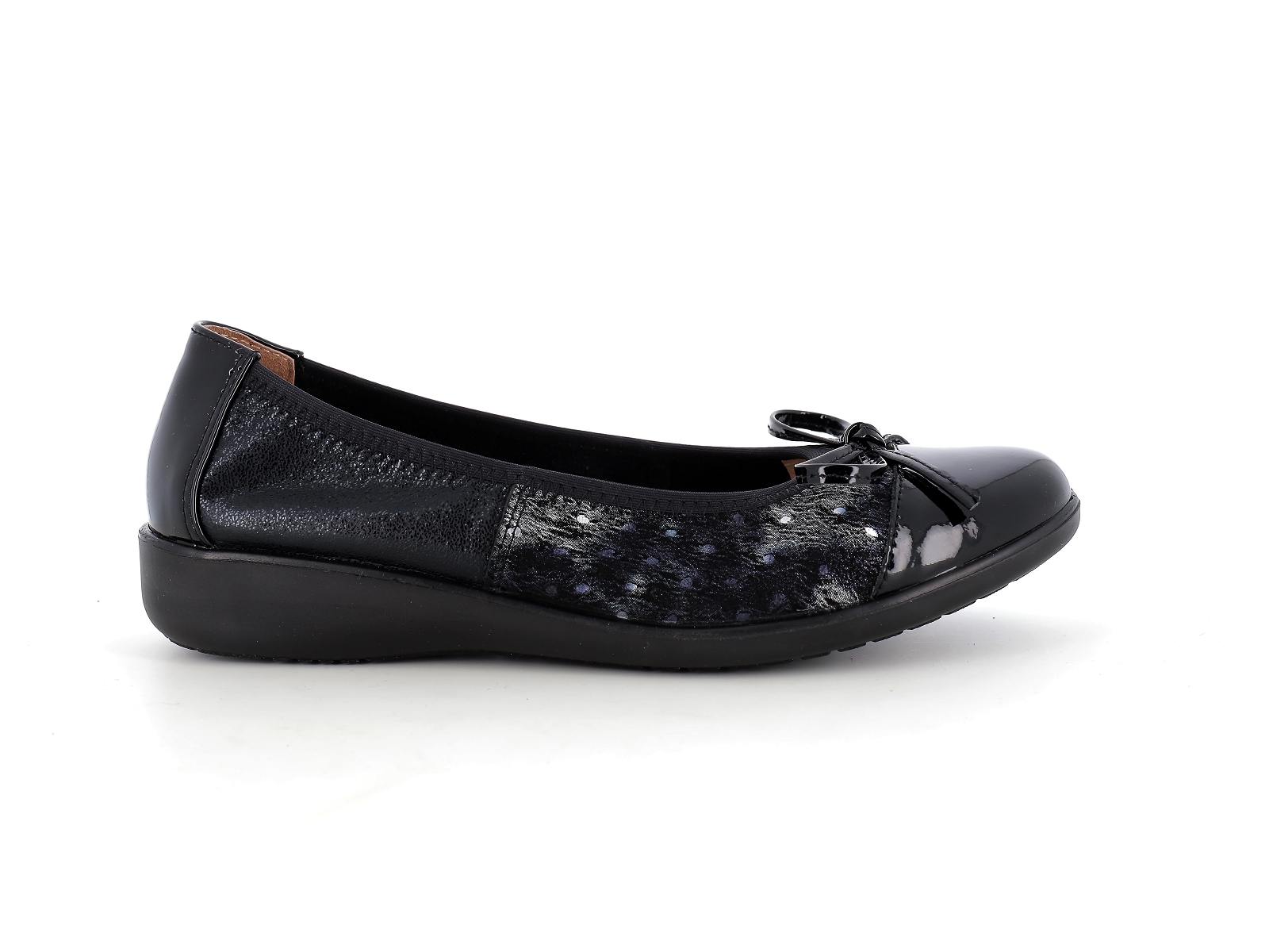 Inea-RANA Cuir Noir Argent