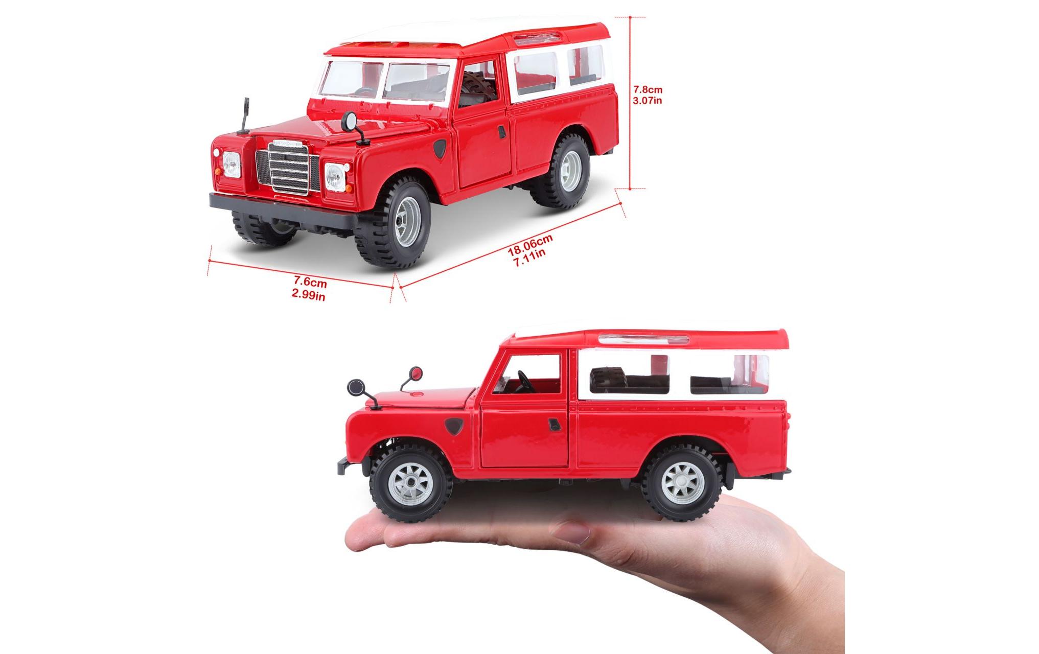 Land Rover Series II Rot 1:24Sammlermodell im Massstab 1:24