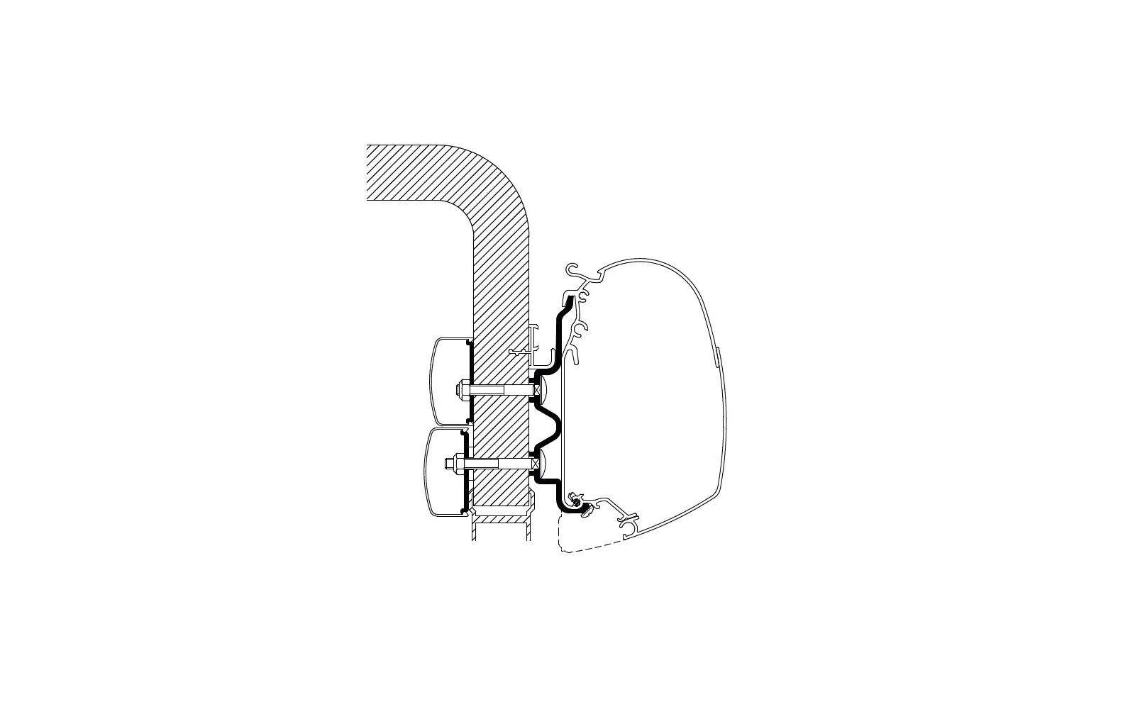 Thule Hymercamp Adapter für Serie 5 (bis Baujahr 2011) 3,0m