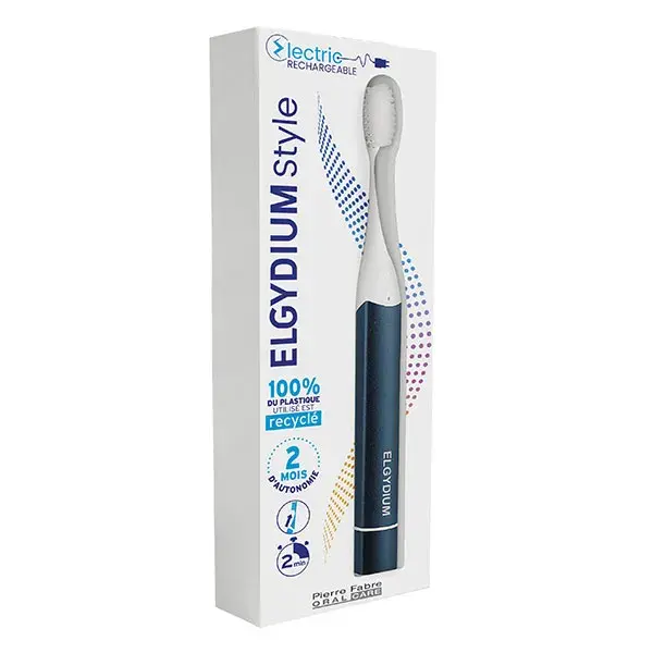 Elgydium - Escova de dentes elétrica estilo jeans escuro