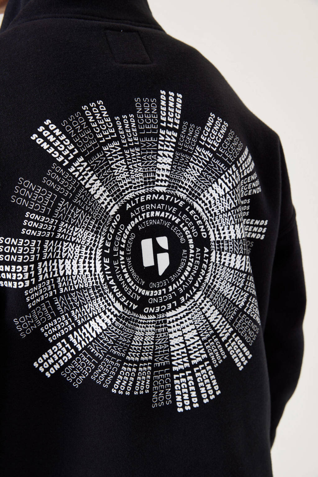 Garcia sweater met backprint zwart/wit