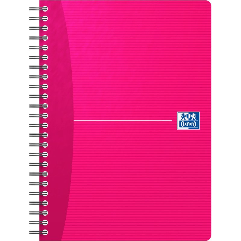 Cahier spirale Oxford Essentials 14,8 x 21 cm - grands carreaux - 180 pages