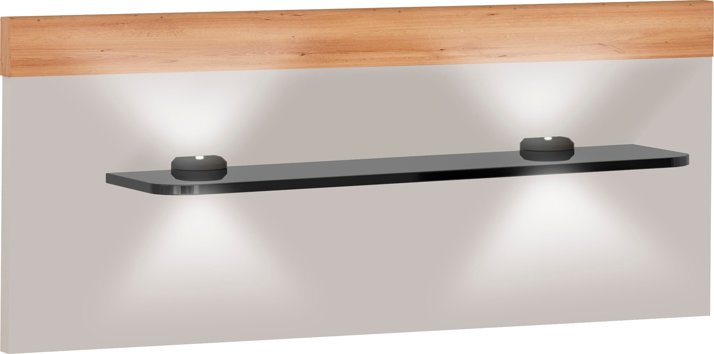 WIEMANN Aufsatzpaneel »Asti« mit beleuchteter Glasauflage (2er-Set)