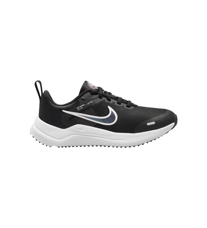 NIKE DOWNSHIFTER 12 BIG KIDS,BLAC BLACK-WHITE-DK-SMOKE-GREY